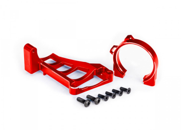 Motor Mounts Front & Rear Set Alu Red Maxx in the group Brands / T / Traxxas / Spare Parts at Minicars Hobby Distribution AB (4210261-RED)