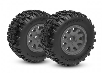 Tires & Wheels Sledgehammer/ Mini Maxx Charcoal Gray Front (2) in the group Brands / T / Traxxas / Tires & Wheels at Minicars Hobby Distribution AB (4210771-GRAY)