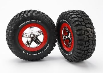 Däck & Fälg BFGoodrich/SCT Krom-Röd 2WD Fram (2)