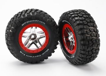 Däck & Fälg BFGoodrich/S-Spoke Krom-Röd 2WD Fram (2)