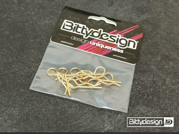 Body Clips Kit Big Scale (8) - Gold in the group Brands / B / Bittydesign / Bittydesign at Minicars Hobby Distribution AB (BDBC-88GO)