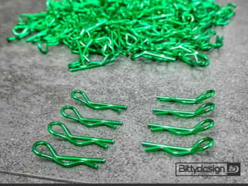 1/10 Body Clips Kit (8) - Green in the group Brands / B / Bittydesign / Bittydesign at Minicars Hobby Distribution AB (BDBC-8GR)