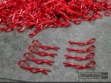 1/10 Body Clips Kit (8) - Red in the group Brands / B / Bittydesign / Bittydesign at Minicars Hobby Distribution AB (BDBC-8R)