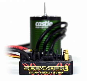 SIDEWINDER 3 ESC 12V 1/10 med 1406-4600KV Sensormotor