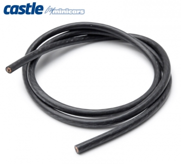 Kabel 90cm 08 AWG Svart