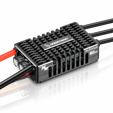 Platinum 80A ESC 3-8S V5 in the group Brands / H / Hobbywing / ESC Airplane at Minicars Hobby Distribution AB (HW30203201)