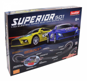 Superior 501 Slot car racing set 1/43 662cm in the group Brands / J / Joysway / Slot Car Racing at Minicars Hobby Distribution AB (JW2501)