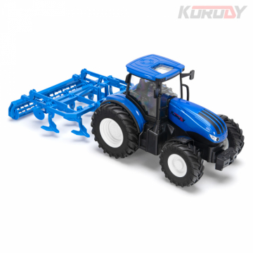 Traktor med markhyvel RC RTR 1:24