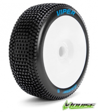 Däck & Fälg B-VIPER 1/8 Buggy Soft Vit (2)