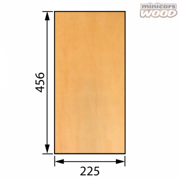 Basswood Plywood 1.5x225x456 mm 3-ply * UTGÅTT