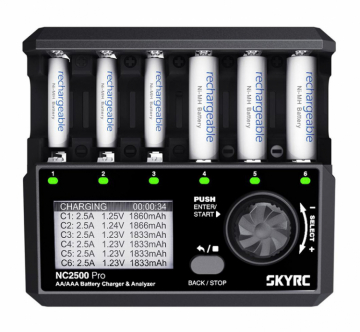 SkyRC NC2500 Laddare NiMH AA/AAA 0,1-2,5A 240AC