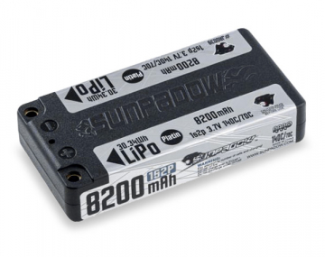 Li-Po Batteri 1S 3,7V 8200mAh 140C Shorty ULCG Top Series* i gruppen Fabrikat / S / Sunpadow / Sunpadow Batterier hos Minicars Hobby Distribution AB (SWJA0039)