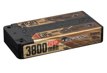 Li-Po Batteri 2S 7,4V 3800mAh 130C Shorty U-LCG Gold*