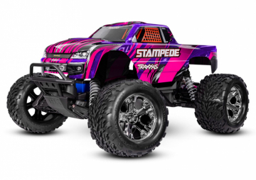 Stampede 2WD 1/10 RTR TQ EHD Pink USB-C - With Battery/Charger in the group Brands / T / Traxxas / Models at Minicars Hobby Distribution AB (TRX36254-8-PINK)