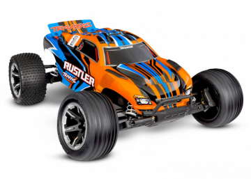 Rustler 2WD 1/10 RTR TQ EHD Orange USB-C - With Battery/Charger in the group Brands / T / Traxxas / Models at Minicars Hobby Distribution AB (TRX37254-8-ORNG)