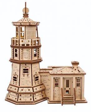 Ugears Split Rock Lighthouse i gruppen Bygghobby / Byggsatser Tr & Metall / Trbyggsatser Mekaniska hos Minicars Hobby Distribution AB (UG70258)