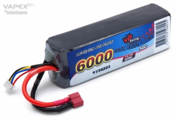 Li-Po Batteri 3S 11,1V 6000mAh 50C T-Kontakt