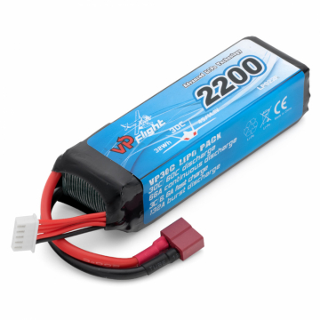 Li-Po Batteri 4S 14,8V 2200mAh 30C T-Kontakt