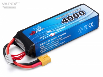 Li-Po Batteri 4S 14,8V 4000mAh 25C XT60-Kontakt