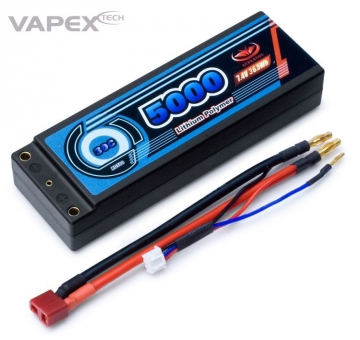 Li-Po Batteri 2S 7,4V 5000mAh 30C Hard T-kontakt