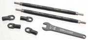 Turnbuckle Toe-In Bak 124mm Komplett Alu Svart (2) E/T-Maxx