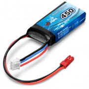 Li-Po Batteri 2S 7,4V  450mAh 20C BEC-Kontakt