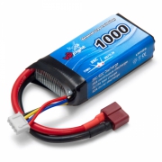 Li-Po Batteri 3S 11,1V 1000mAh 25C T-Kontakt