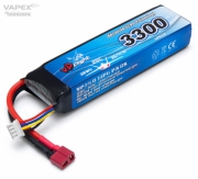 Li-Po Batteri 3S 11,1V 3300mAh 25C T-Kontakt