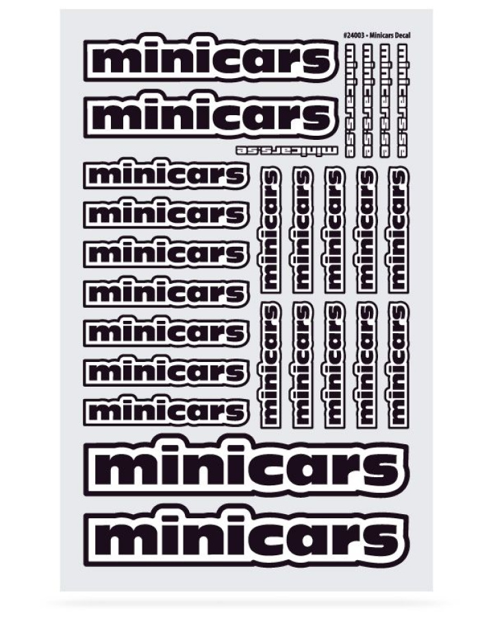 Dekal Minicars (1 ark med 26st dekaler) i gruppen Katalog / Övrigt / Reklam & Marknad / Dekaler hos Minicars Hobby Distribution AB (24003)