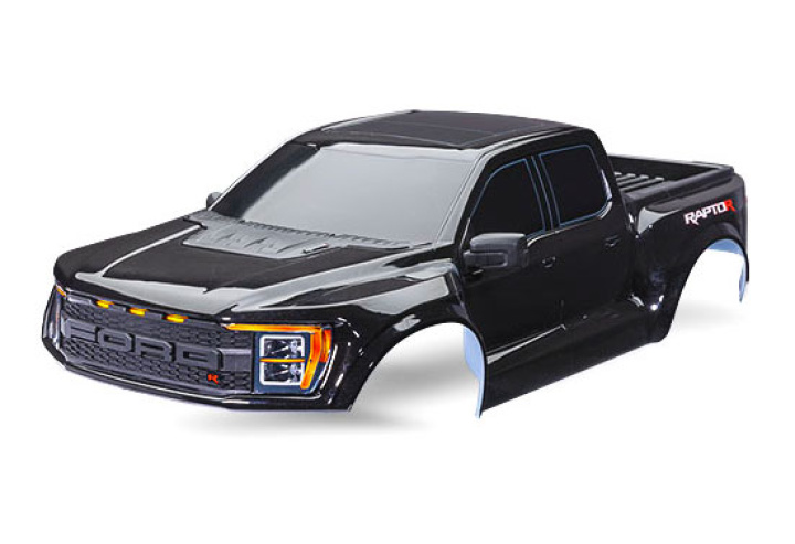 Kaross Ford Raptor R Komplett Svart i gruppen Katalog / Fabrikat / T / Traxxas / Karosser & Tillbehör hos Minicars Hobby Distribution AB (4210112-BLK)