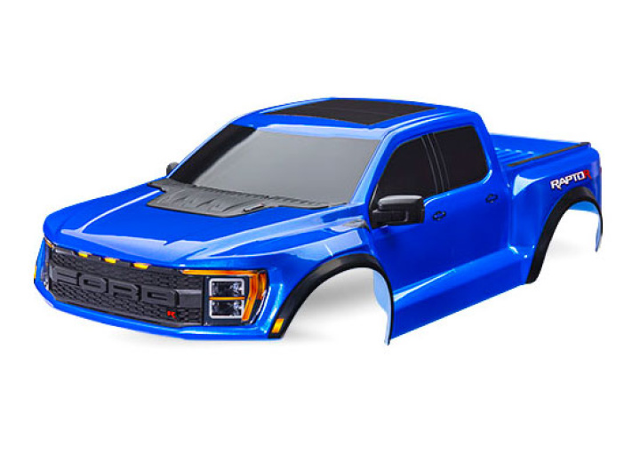 Kaross Ford Raptor R Komplett Blå i gruppen Katalog / Fabrikat / T / Traxxas / Karosser & Tillbehör hos Minicars Hobby Distribution AB (4210112-BLUE)