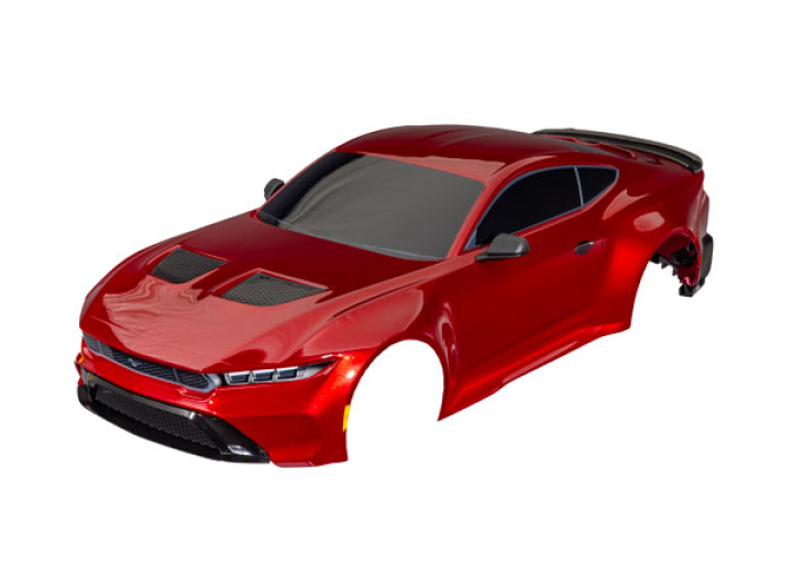 Kaross Ford Mustang Clipless Komplett Röd i gruppen Katalog / Fabrikat / T / Traxxas / Reservdelar hos Minicars Hobby Distribution AB (4210511-RED)