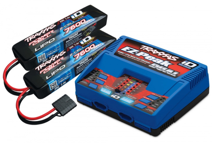 Laddare EZ-Peak Dual 8A och 2 x 2S 7600mAh Batteri Combo i gruppen Katalog / Fabrikat / T / Traxxas / Laddare hos Minicars Hobby Distribution AB (422991GX)