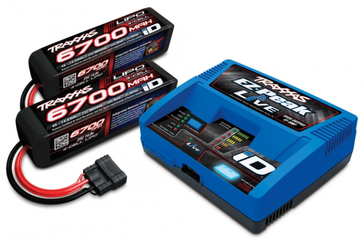 Laddare EZ-Peak Live 12A och 2 x 4S 6700mAh Combo* UTGÅTT i gruppen Katalog / Övrigt / Kyrkogård hos Minicars Hobby Distribution AB (422993GX)