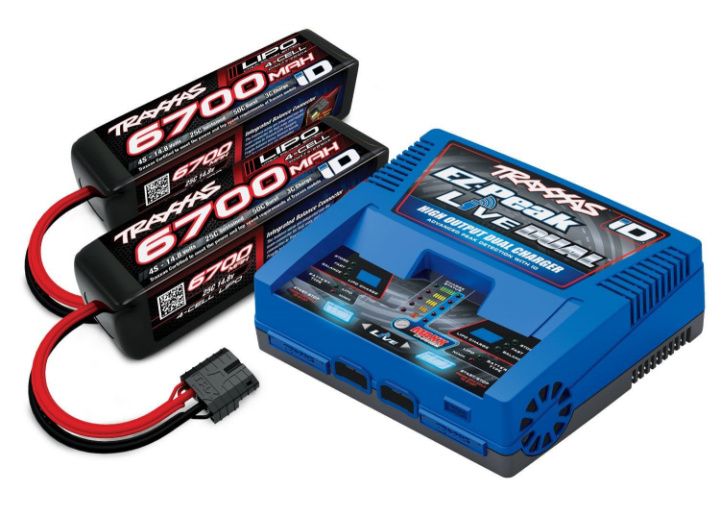 Laddare EZ-Peak Live Dual 26A och 2x4S 6700mAh Batteri Combo i gruppen Katalog / Fabrikat / T / Traxxas / Laddare hos Minicars Hobby Distribution AB (422997G)