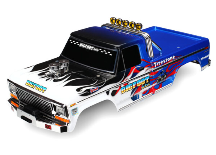 Kaross BigFoot Flames Målad i gruppen Katalog / Fabrikat / T / Traxxas / Karosser & Tillbehör hos Minicars Hobby Distribution AB (423653)