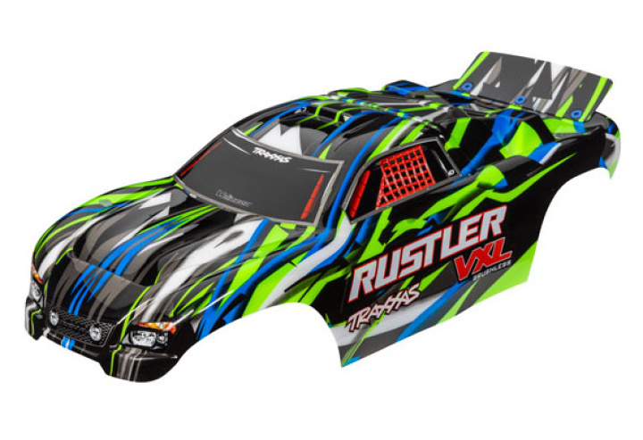 Kaross Rustler VXL 2WD Grön Målad i gruppen Katalog / Fabrikat / T / Traxxas / Karosser & Tillbehör hos Minicars Hobby Distribution AB (423726G)