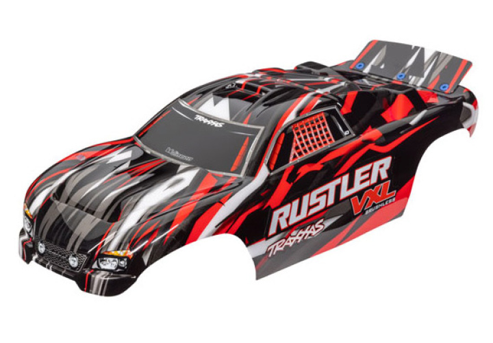 Kaross Rustler VXL 2WD Röd Målad i gruppen Katalog / Fabrikat / T / Traxxas / Karosser & Tillbehör hos Minicars Hobby Distribution AB (423726)