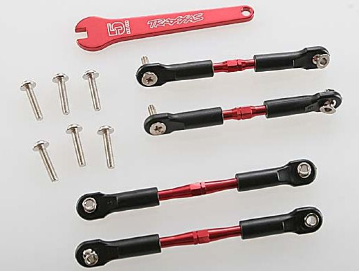 Turnbuckle Camberstag Set Aluminium Röd i gruppen Katalog / Fabrikat / T / Traxxas / Reservdelar hos Minicars Hobby Distribution AB (423741X)