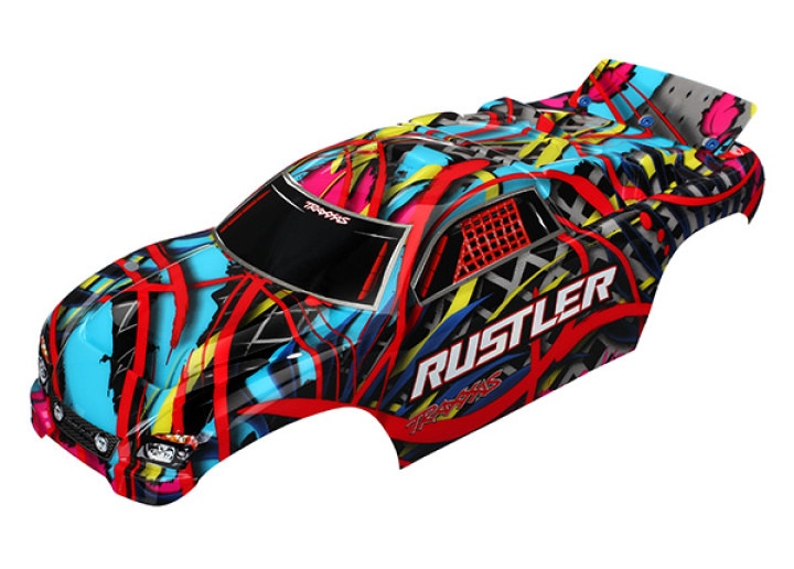 Kaross Rustler Hawaiian Målad i gruppen Katalog / Fabrikat / T / Traxxas / Karosser & Tillbehör hos Minicars Hobby Distribution AB (423749)