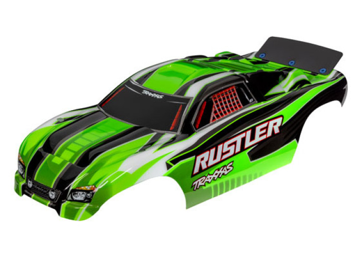 Kaross Rustler 2WD Grön Målad i gruppen Katalog / Fabrikat / T / Traxxas / Karosser & Tillbehör hos Minicars Hobby Distribution AB (423750G)