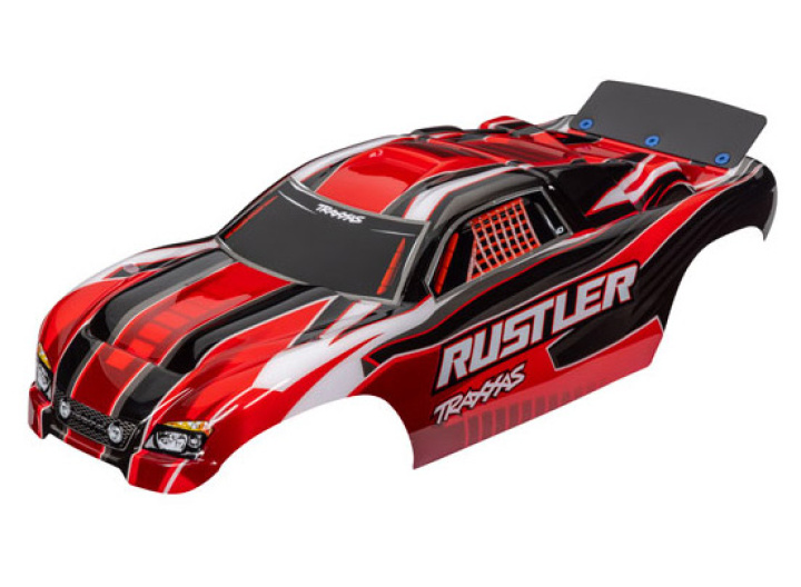 Kaross Rustler 2WD Röd Målad i gruppen Katalog / Fabrikat / T / Traxxas / Karosser & Tillbehör hos Minicars Hobby Distribution AB (423750R)