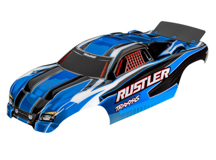 Kaross Rustler 2WD Blå Målad i gruppen Katalog / Fabrikat / T / Traxxas / Karosser & Tillbehör hos Minicars Hobby Distribution AB (423750X)