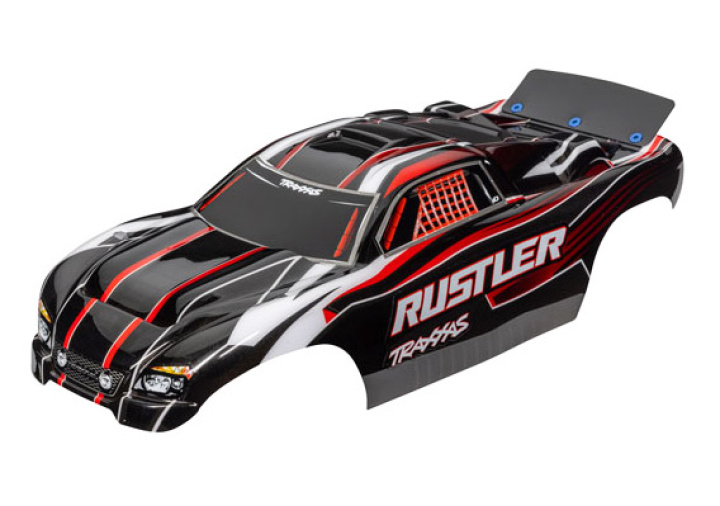 Kaross Rustler 2WD Röd & Svart Målad i gruppen Katalog / Fabrikat / T / Traxxas / Karosser & Tillbehör hos Minicars Hobby Distribution AB (423750)