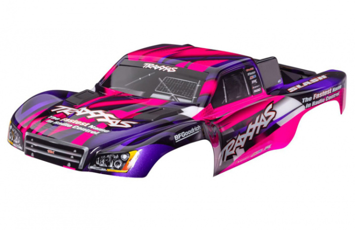 Kaross Slash 2WD Rosa (för Clipless Montering) i gruppen Katalog / Fabrikat / T / Traxxas / Karosser & Tillbehör hos Minicars Hobby Distribution AB (425851-PINK)