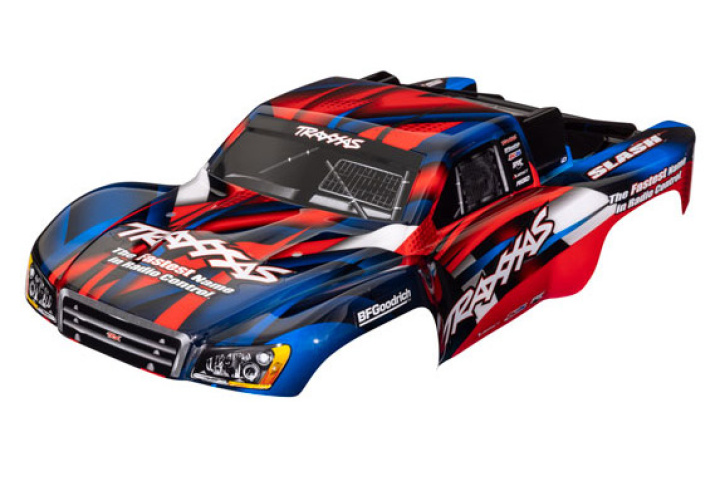 Kaross Slash 2WD/4x4 Röd & Blå Målad* i gruppen Katalog / Fabrikat / T / Traxxas / Karosser & Tillbehör hos Minicars Hobby Distribution AB (425851R)