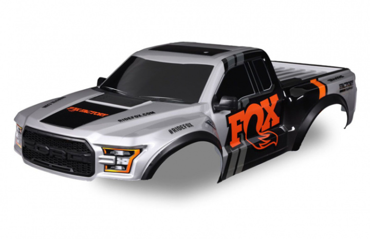 Kaross Ford Raptor Fox Heavy Duty (för Clipless Montering) i gruppen Katalog / Fabrikat / T / Traxxas / Karosser & Tillbehör hos Minicars Hobby Distribution AB (425916-FOX)