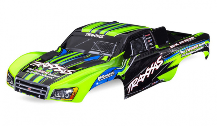 Kaross Slash 2WD Grön (för Clipless Montering) i gruppen Katalog / Fabrikat / T / Traxxas / Karosser & Tillbehör hos Minicars Hobby Distribution AB (425924-GRN)