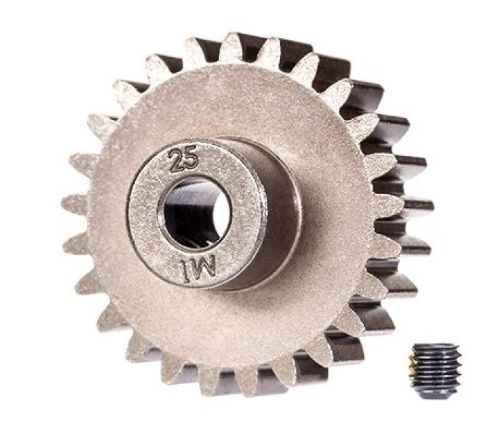 Motordrev (Pinion) 25T 1.0M för 5mm Axel (Endast för Ståldrev) i gruppen Katalog / Fabrikat / T / Traxxas / Reservdelar hos Minicars Hobby Distribution AB (426492X)