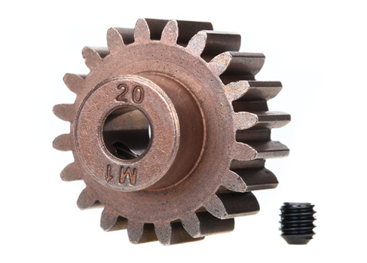 Motordrev (Pinion) 20T 1.0M för 5mm Axel (Endast för Ståldrev) i gruppen Katalog / Fabrikat / T / Traxxas / Reservdelar hos Minicars Hobby Distribution AB (426494X)